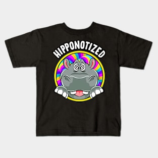 Cute Hippo Has Been Hipponotized - Funny Hippo Lover Kids T-Shirt